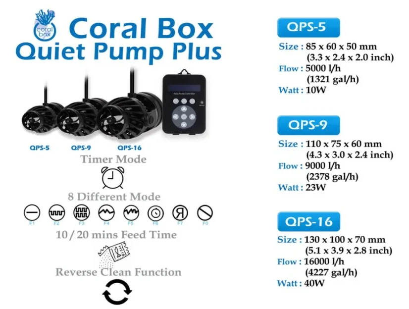 Coral Box Quiet Pump QPS5