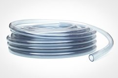 Blau transparenter PVC-Schlauch 1 m