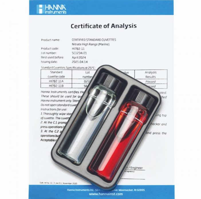 782 11 nitrate hr standards