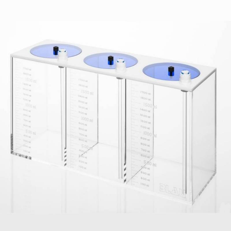 Blau Triple Acrylic Liquid Tank 3 x 1,5 l